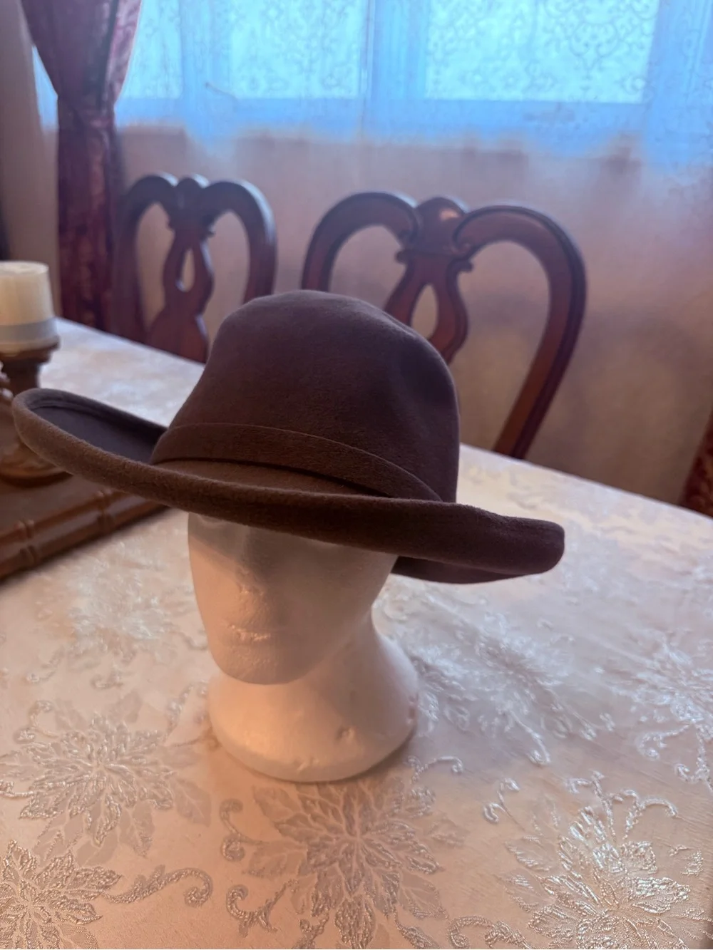 Grey Wool Fedora Hat - Women Accessories